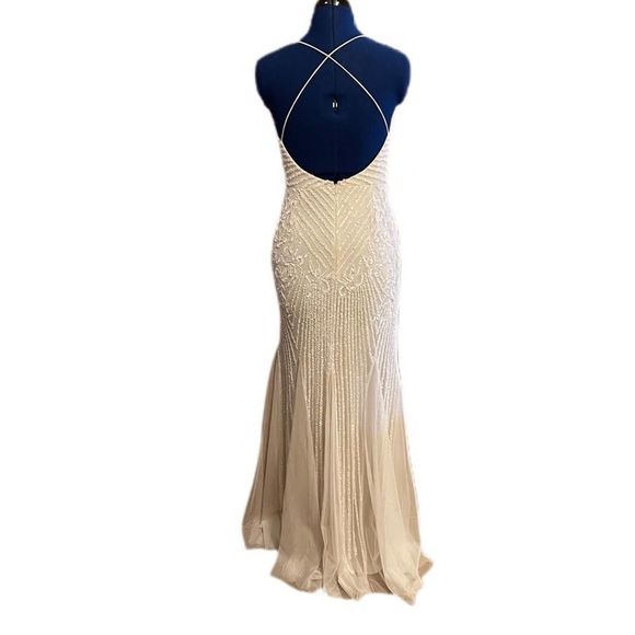 Stunning Beaded Wedding Dress - Picture 2 of 16